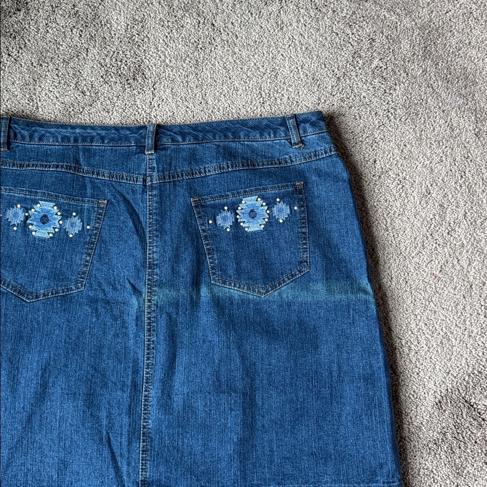 Ruby Rd. Denim Skirt SIZE 14 - Picture 7 of 7